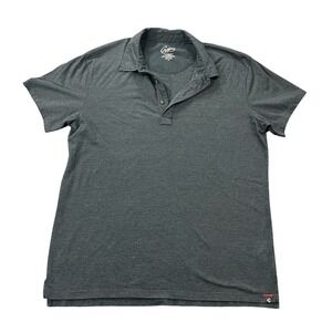 Grayers Polo Shirt Men's Large Gray Striped Short‎ Sleeve Casual Top